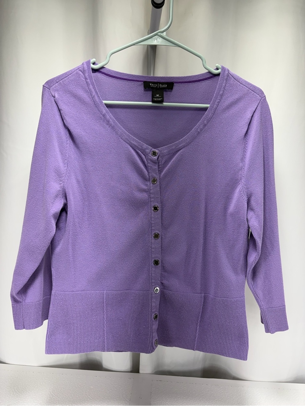 White House Black Market Lilac Button-Front Women's Cardigan 4612